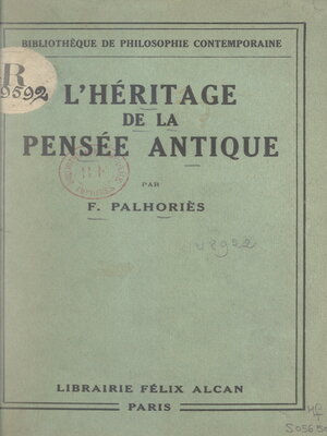 cover image of L'héritage de la pensée antique
